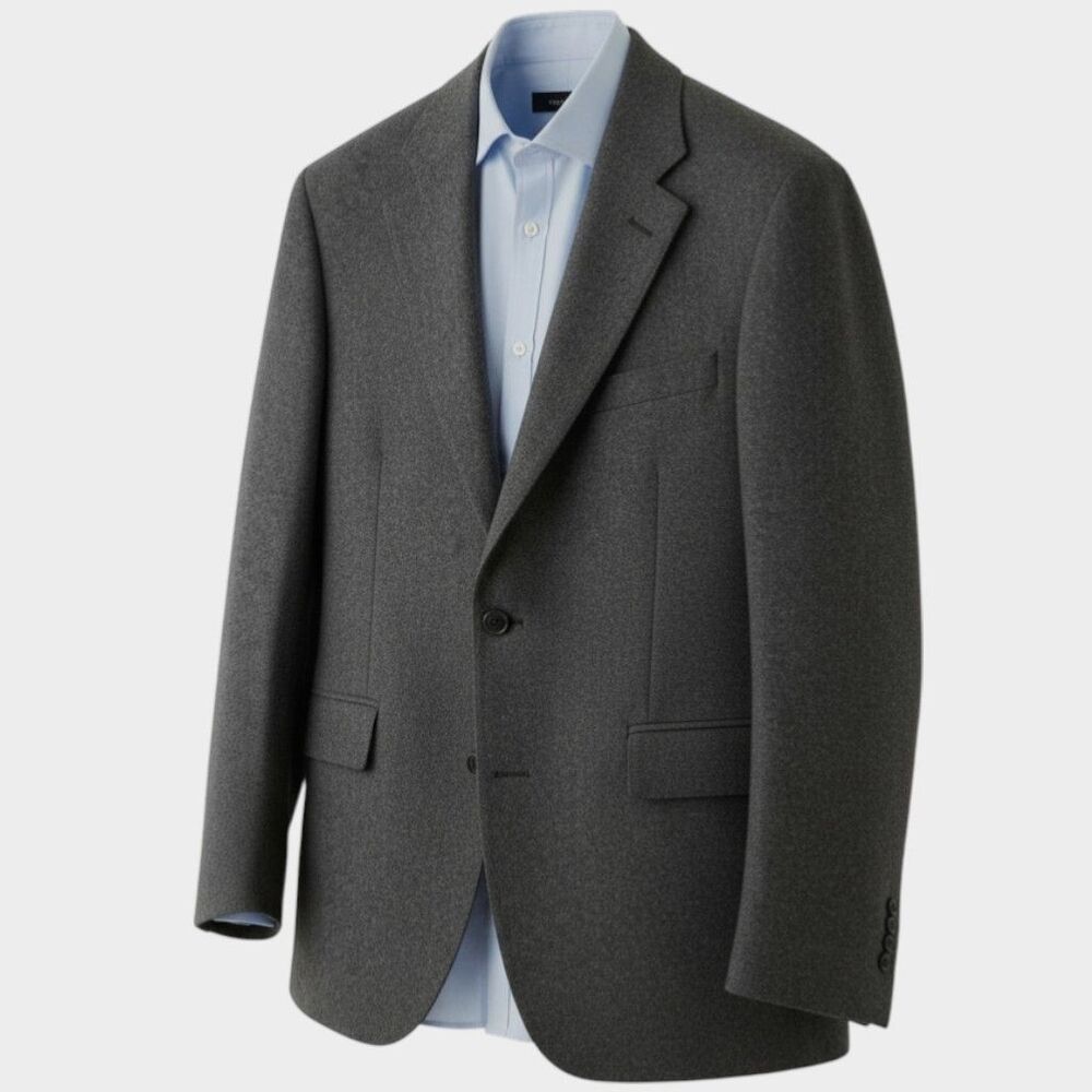 STAFFORD Mens Blazer Sport Coat 2-Button Suit Jacket 42R 100% Camel WOOL Gray